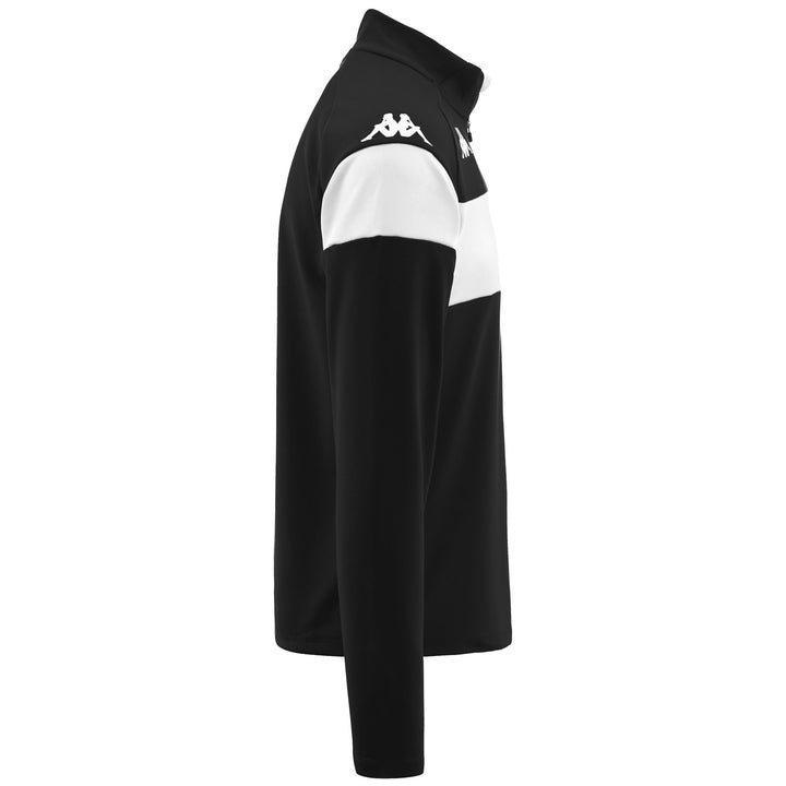 Fleece Man DOVARE BARI Jumper BLACK-WHITE Dressed Back (jpg Rgb)		