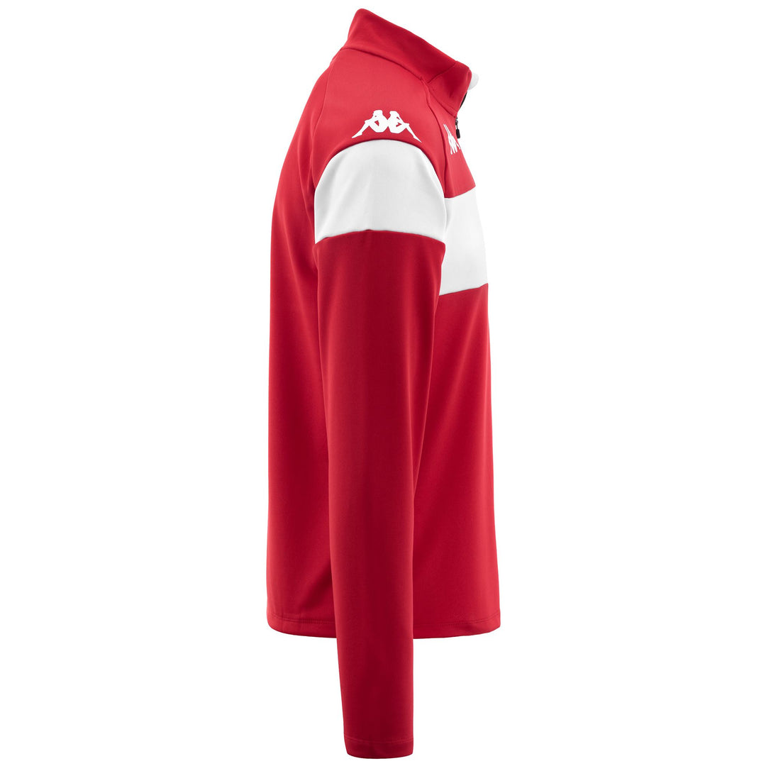 Fleece Man DOVARE BARI Jumper RED-WHITE Dressed Back (jpg Rgb)		