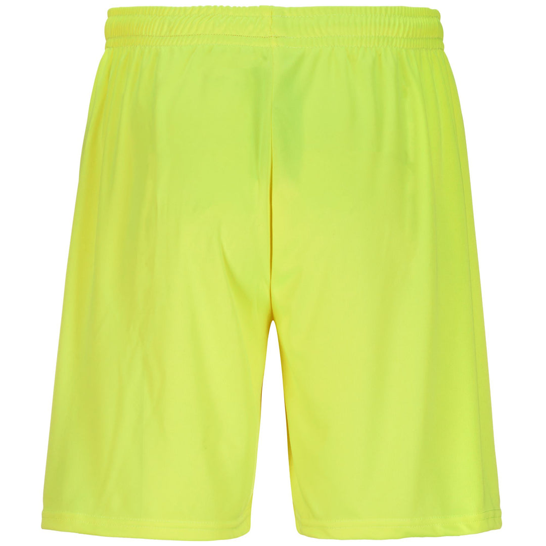 Shorts Man KAPPA4FOOTBALL BORGO Sport  Shorts NEON YELLOW Dressed Side (jpg Rgb)		