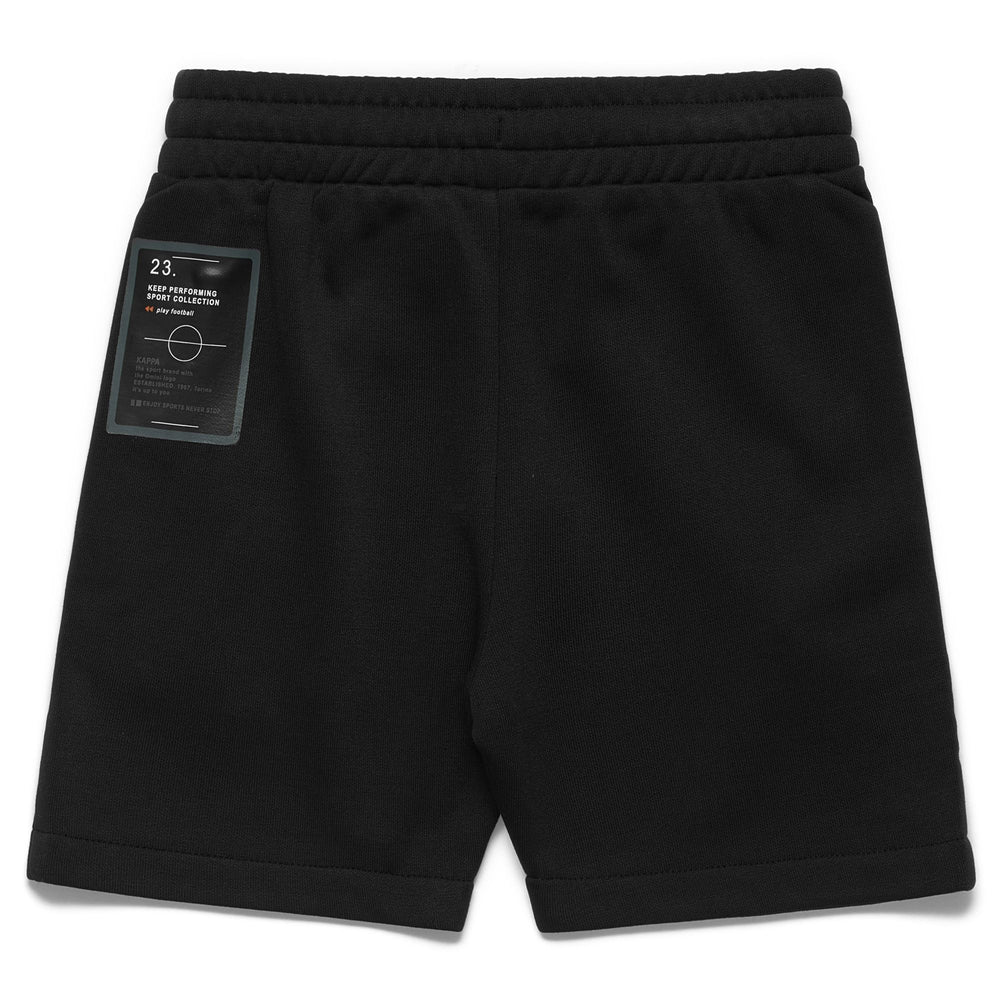 Shorts Boy LOGO BRUINO KID Sport  Shorts BLACK Dressed Front (jpg Rgb)	