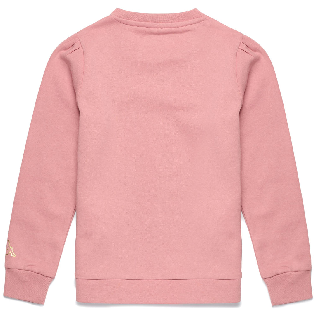 Fleece Girl LOGO BISCOT KID Jumper PINK Dressed Front (jpg Rgb)	