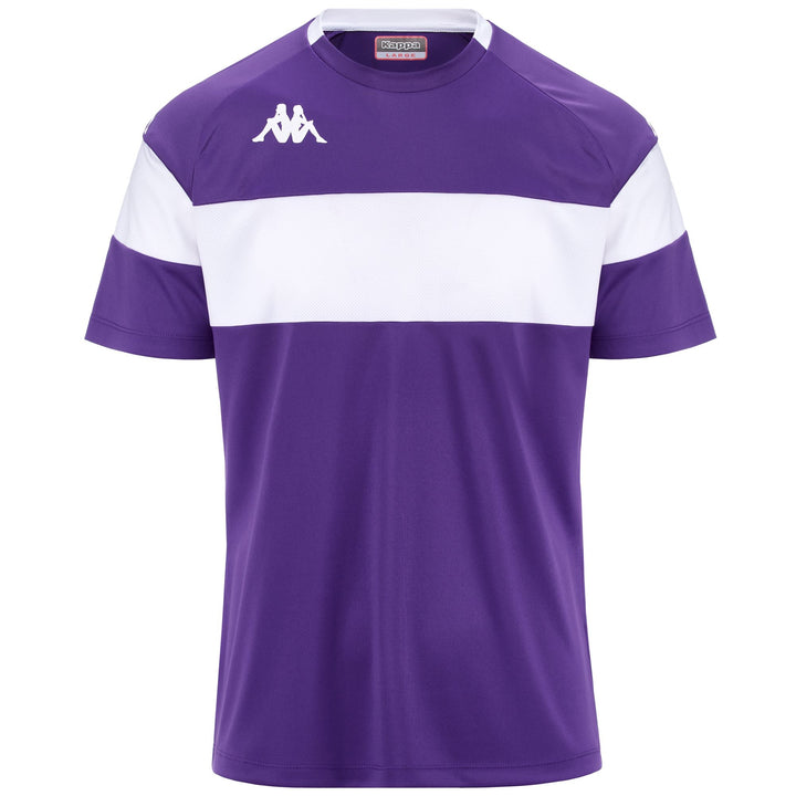 Active Jerseys Man KAPPA4FOOTBALL DARETO Shirt VIOLET INDIGO - WHITE Photo (jpg Rgb)			