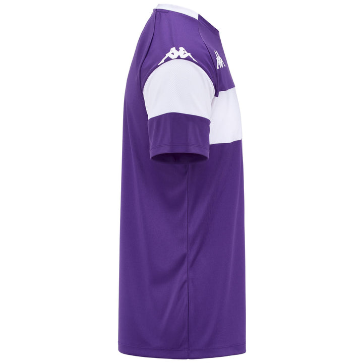 Active Jerseys Man KAPPA4FOOTBALL DARETO Shirt VIOLET INDIGO - WHITE Dressed Front (jpg Rgb)	