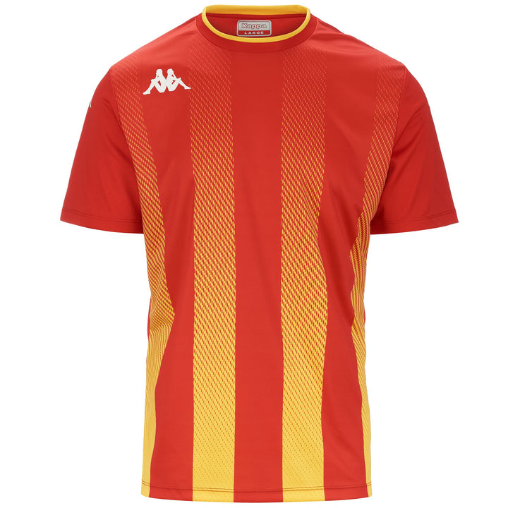 Active Jerseys Man KAPPA4FOOTBALL BUGO Shirt RED-YELLOW CHROME Photo (jpg Rgb)			