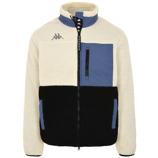 Fleece Man 3CENTO 326 Jacket WHITE ANTIQUE - BLUE DK