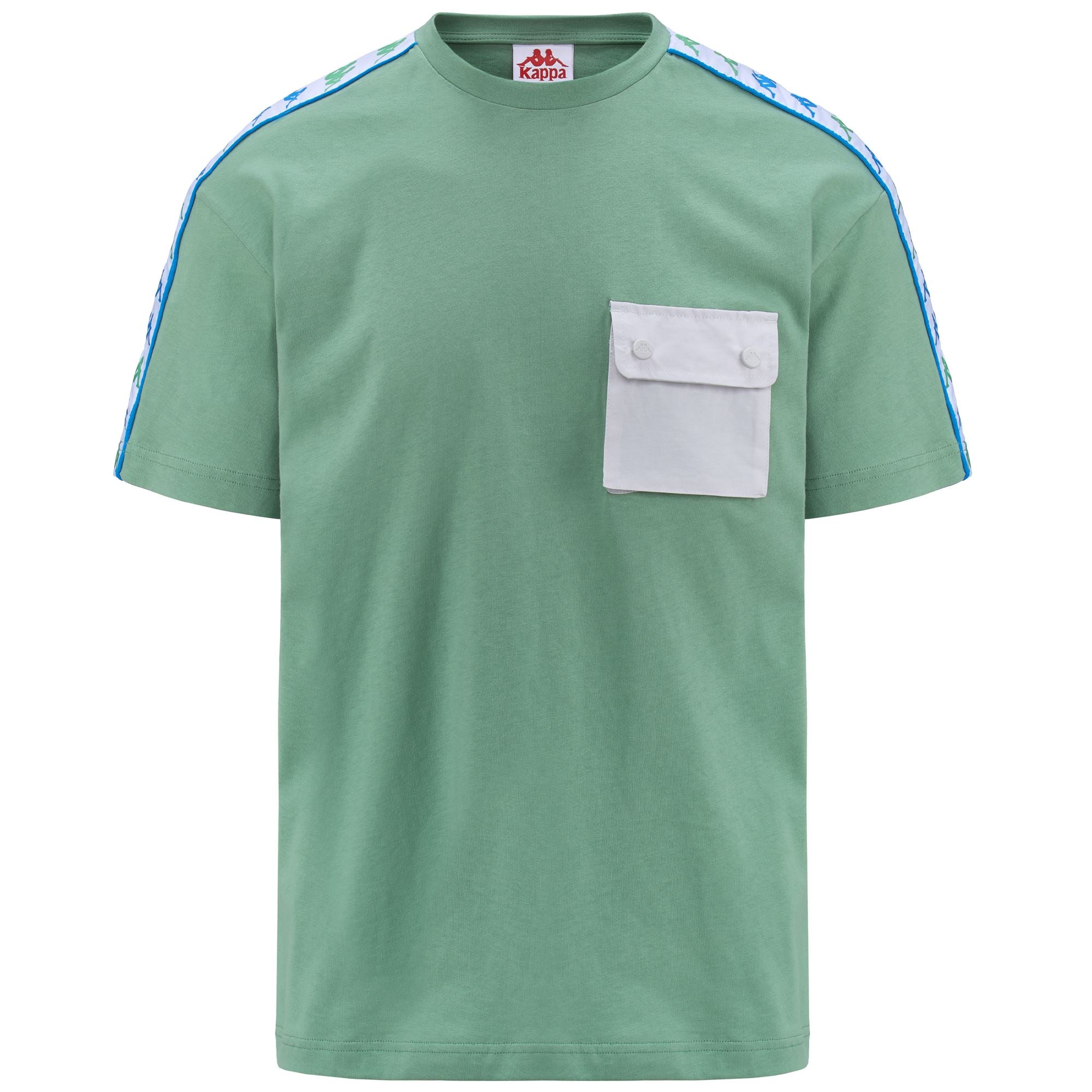 Active Jerseys Man KAPPA4SOCCER VIGNES Shirt LIGHT BLUE-WHITE