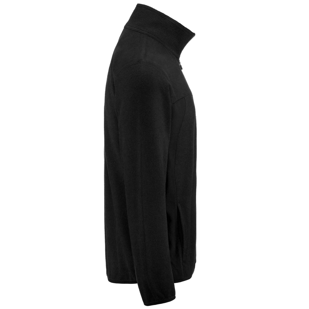 Fleece Man LOGO VAURI SLIM Jacket BLACK Dressed Front (jpg Rgb)	