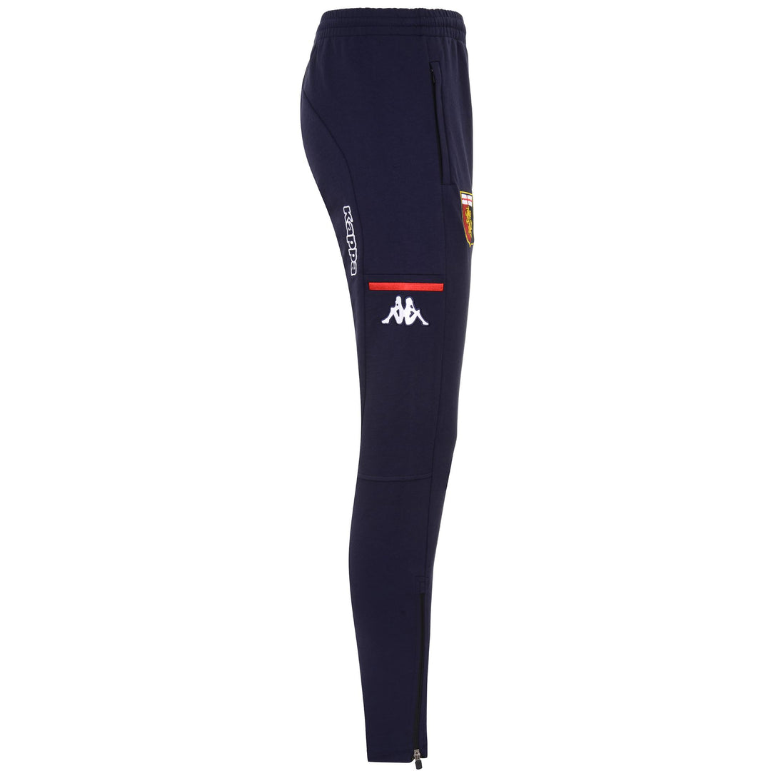 Pants Man AVARZIP 4 GENOA Sport Trousers BLUE MARINE-RED Dressed Front (jpg Rgb)	