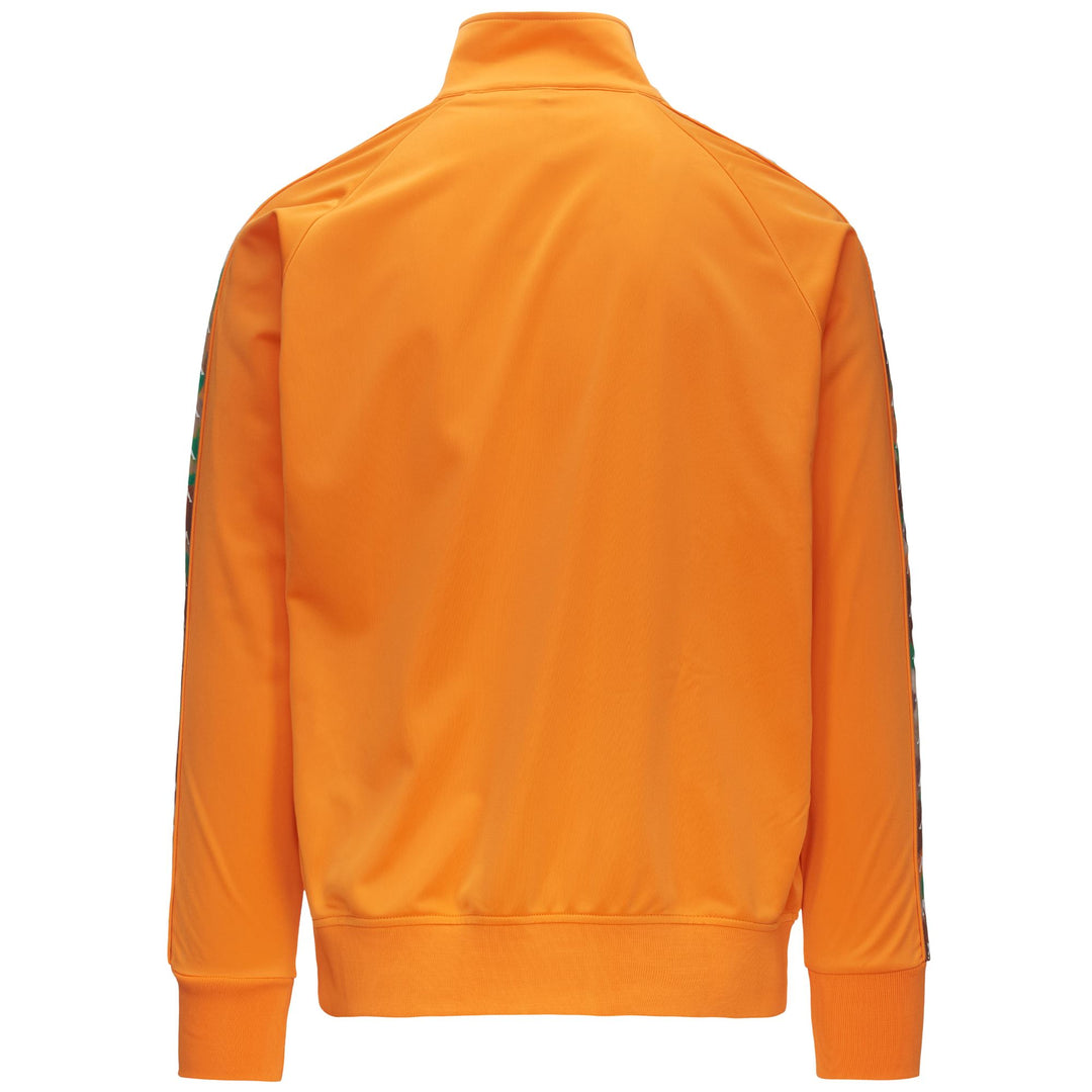 Fleece Man 222 BANDA ANNISTON GRAPHIKTAPE Jacket ORANGE-WHITE-GREEN GRASS Dressed Side (jpg Rgb)		