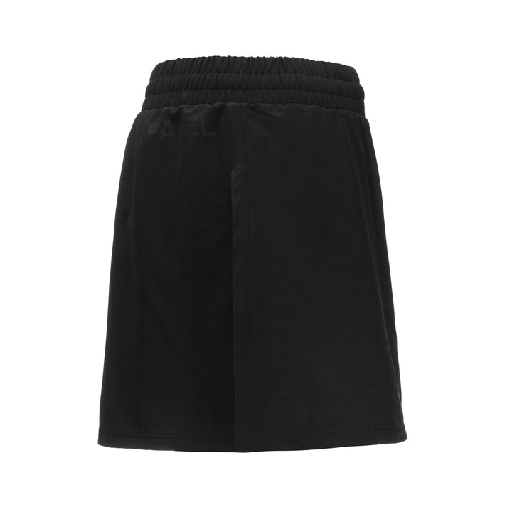 Skirts Woman KOMBAT PADEL DEVA Short BLACK - GREY BEAUTY Dressed Back (jpg Rgb)		