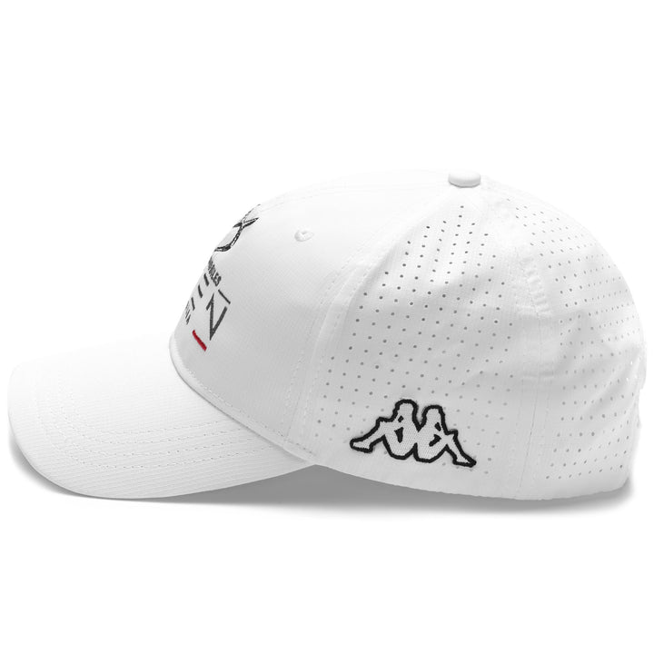 Headwear Unisex BAPOV OPEN ITALIA Cap WHITE Dressed Back (jpg Rgb)		