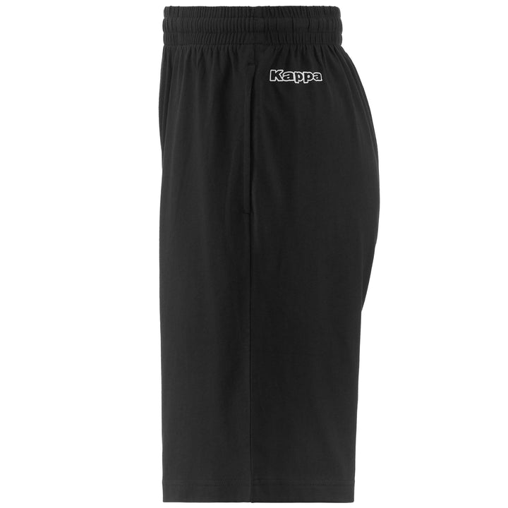 Shorts Man LOGO  FARMO Sport  Shorts BLACK Dressed Front (jpg Rgb)	