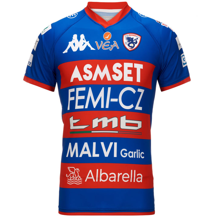 Active Jerseys Man KOMBAT EXTRA RUGBY ROVIGO Shirt BLUE ROYAL-RED Photo (jpg Rgb)			