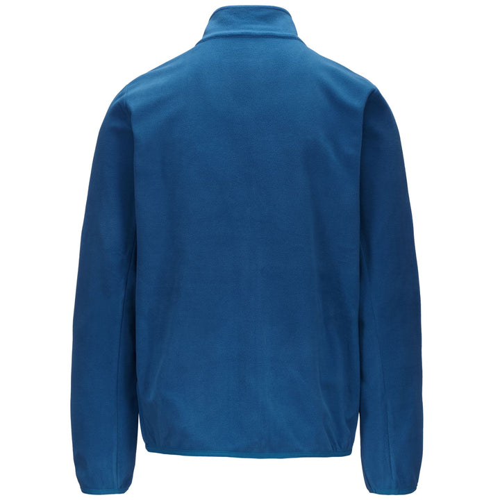 Fleece Man WIND Jacket BLUE STELLAR - ORANGE Dressed Side (jpg Rgb)		