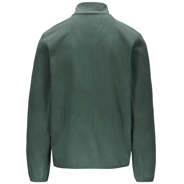 Fleece Man WIND Jacket GREEN DUCK - GREY Dressed Side (jpg Rgb)		