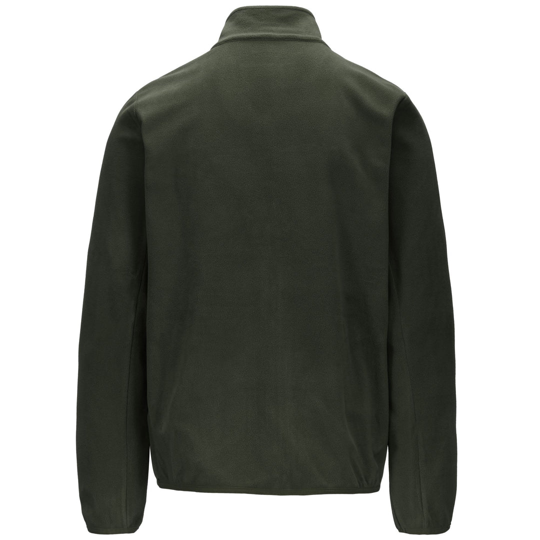 Fleece Man WIND Jacket GREEN THYME - BLACK Dressed Side (jpg Rgb)		