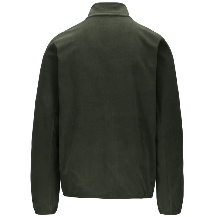 Fleece Man WIND Jacket GREEN THYME - BLACK Dressed Side (jpg Rgb)		