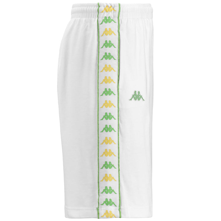 Shorts Man 222 BANDA TREADSI Sport  Shorts WHITE-GREEN DUSTY-YELLOW ANISETTE Dressed Front (jpg Rgb)	