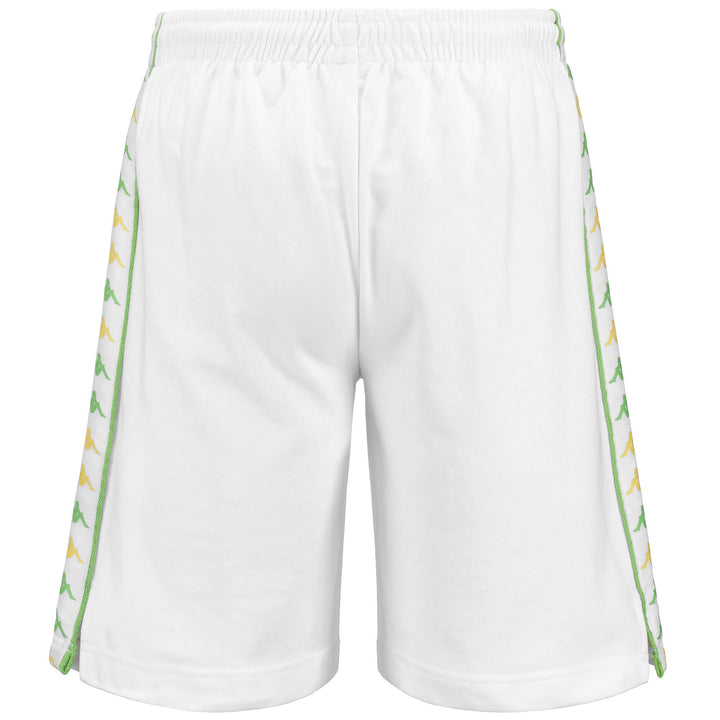 Shorts Man 222 BANDA TREADSI Sport  Shorts WHITE-GREEN DUSTY-YELLOW ANISETTE Dressed Side (jpg Rgb)		