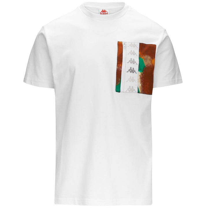 T-ShirtsTop Man 222 BANDA GLENN GRAPHIK T-Shirt WHITE-GREEN GRASS-ORANGE Photo (jpg Rgb)			