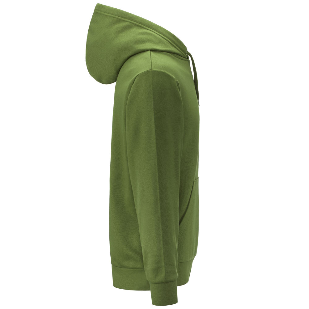 Fleece Man LOGO DAF Jacket GREEN PESTO Dressed Front (jpg Rgb)	