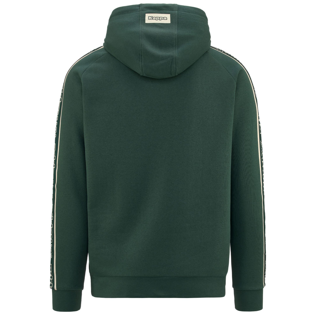 Fleece Man LOGO TAPE BREAK Jumper GREEN TREKKING Dressed Side (jpg Rgb)		