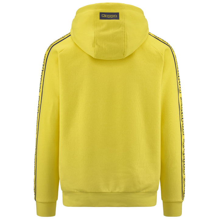 Fleece Man LOGO TAPE BREAK Jumper YELLOW BLAZING Dressed Side (jpg Rgb)		