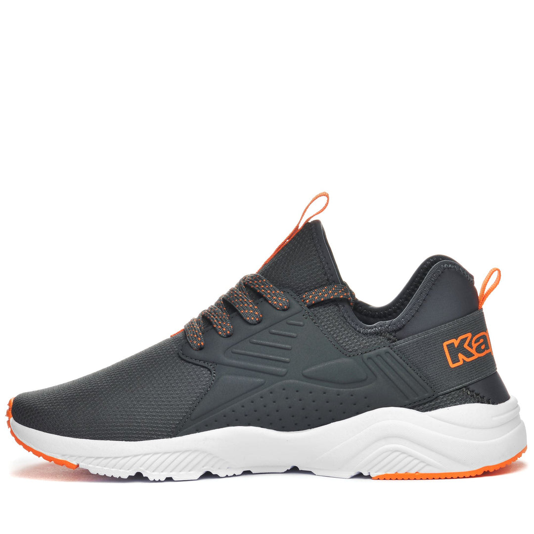 Sneakers Unisex  SANPUERTO Low Cut GREY MD-ORANGE Dressed Side (jpg Rgb)		