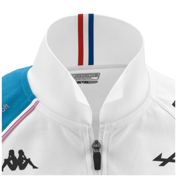 Polo Shirts Woman ACREW ALPINE F1 Polo WHITE-LIQUID BLUE Detail (jpg Rgb)			