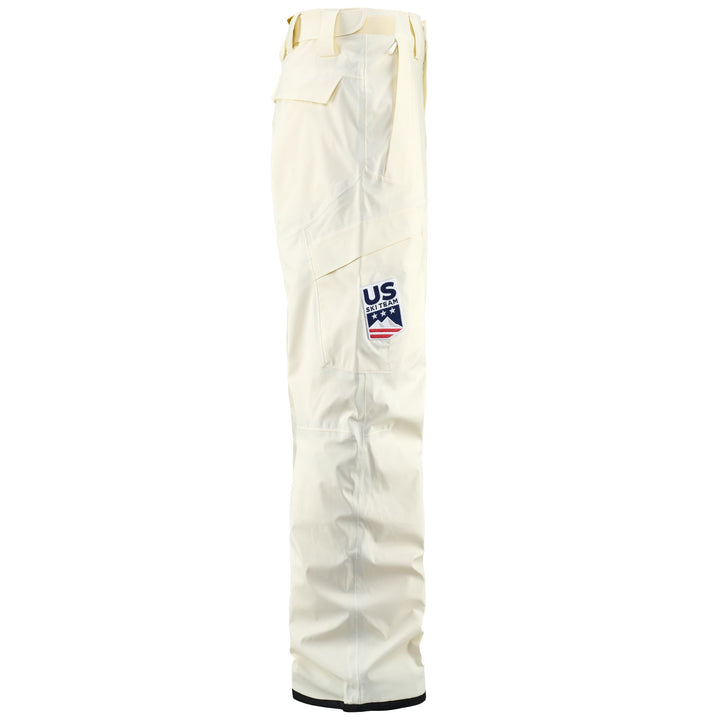 Pants Unisex 6CENTO  621A US Sport Trousers WHITE EGRET Dressed Front (jpg Rgb)	