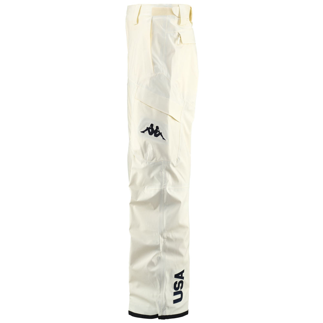 Pants Unisex 6CENTO  621A US Sport Trousers WHITE EGRET Dressed Back (jpg Rgb)		