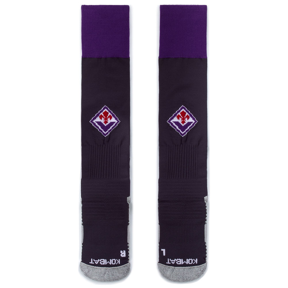 Socks Man KOMBAT SPARK PRO FIORENTINA 1PACK Knee High Sock BLACK GREYISH - VIOLET INDIGO Dressed Front (jpg Rgb)	