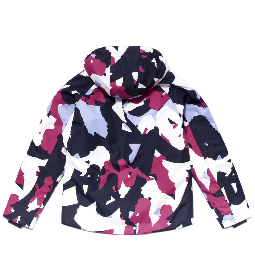 Jackets Kid unisex 6CENTO 686G KID Short FUCHSIA PURPLE-VIOLET LILAC-BLUE DK NAVY-WHITE GRAPHIC Dressed Front (jpg Rgb)	