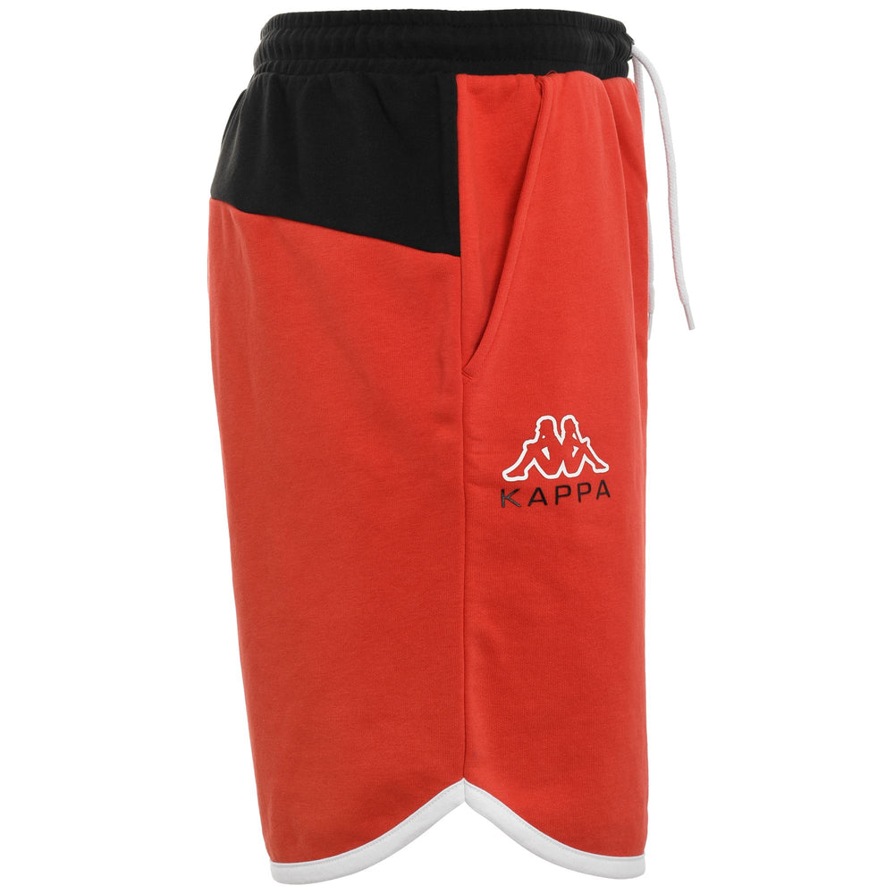 Shorts Man LOGO ELE Sport  Shorts RED FLAME - BLACK - WHITE Dressed Front (jpg Rgb)	