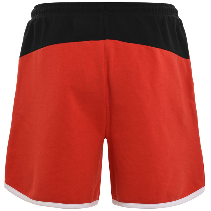 Shorts Man LOGO ELE Sport  Shorts RED FLAME - BLACK - WHITE Dressed Side (jpg Rgb)		