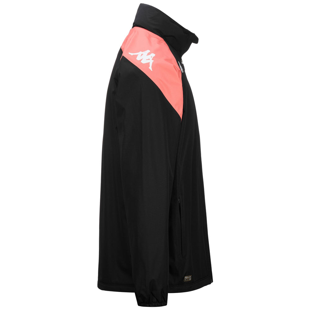 Jackets Man AMBERZIP PRO 7 GENOA Mid BLACK-ORANGE Dressed Front (jpg Rgb)	