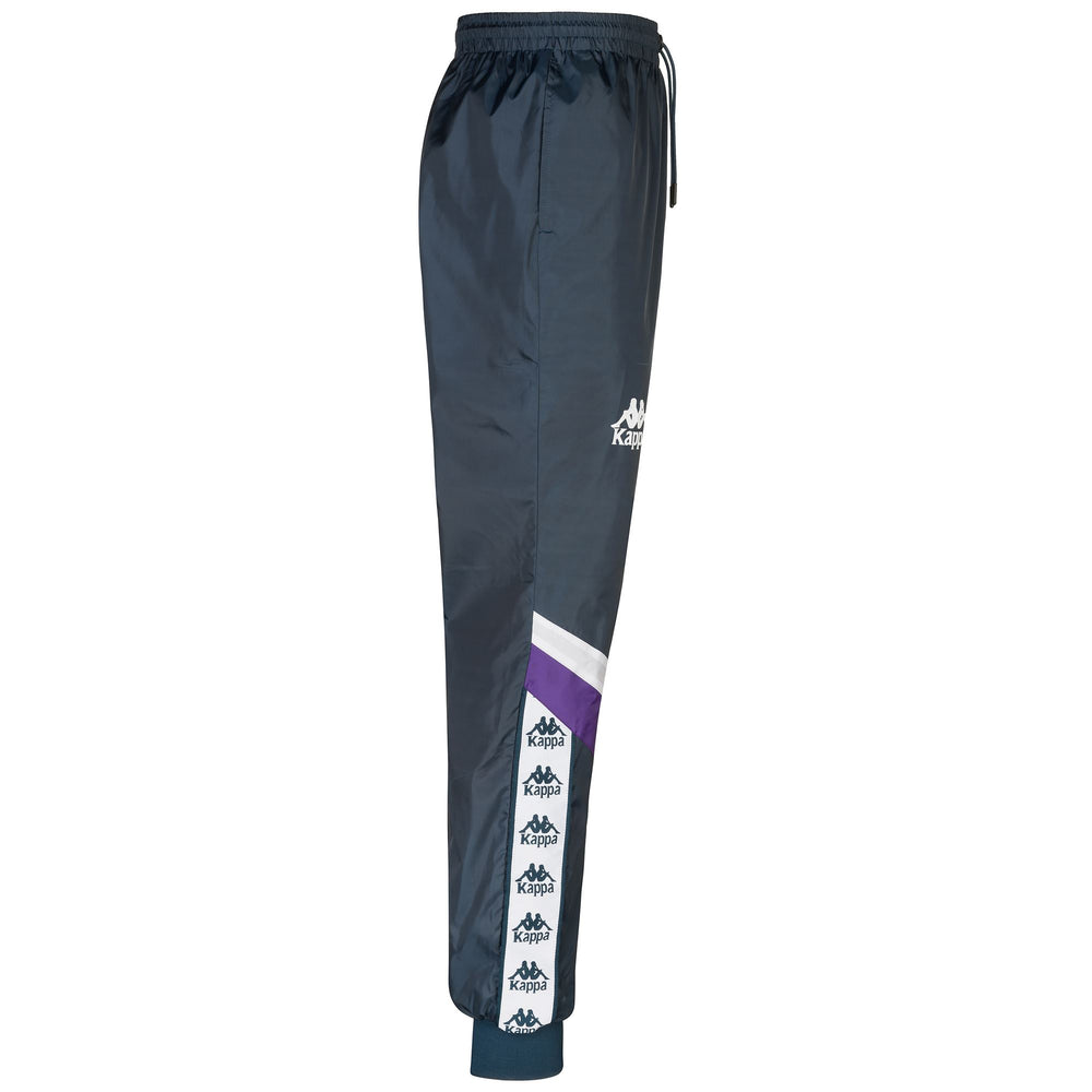 Pants Man AUTHENTIC FONJI Sport Trousers BLUE DARK-PURPLE-WHITE Dressed Front (jpg Rgb)	