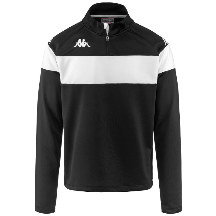 Fleece Man KAPPA4FOOTBALL DOVARE Jumper BLACK - WHITE Photo (jpg Rgb)			