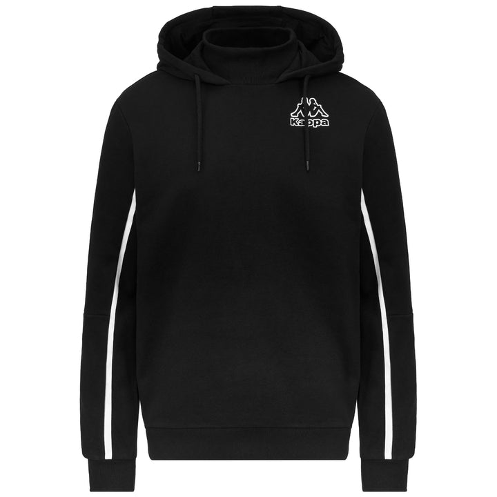 Fleece Man LOGO DAVE Jumper BLACK - WHITE Photo (jpg Rgb)			