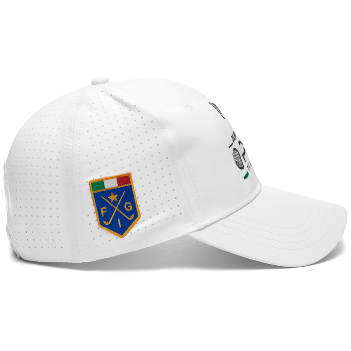 Headwear Unisex BAPOV OPEN ITALIA Cap WHITE Dressed Back (jpg Rgb)		