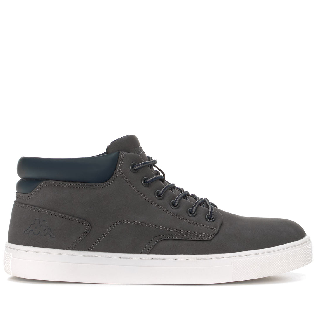 Ankle Boots Man LOGO FINEGAN Laced GREY DK-BLUE MARINE Photo (jpg Rgb)			