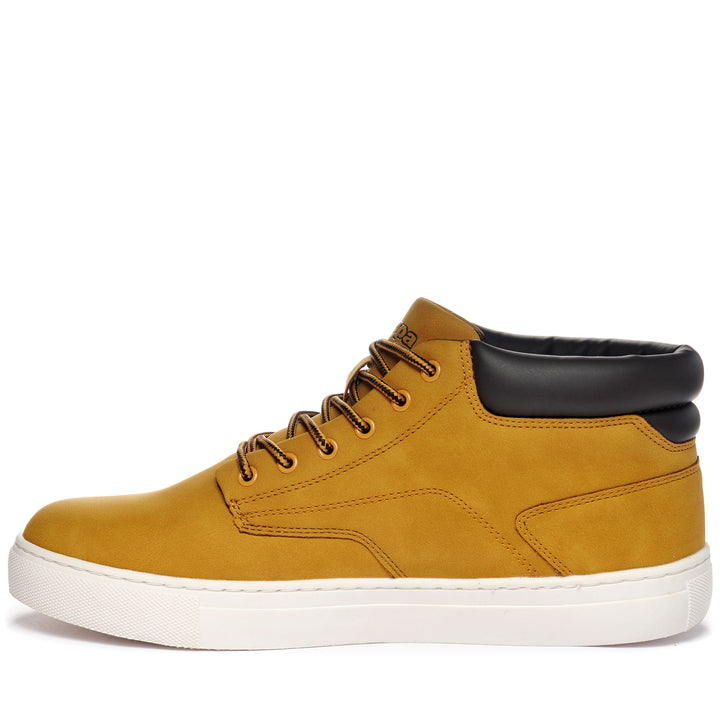 Ankle Boots Man LOGO FINEGAN Laced YELLOW TAN-BROWN DK Dressed Side (jpg Rgb)		