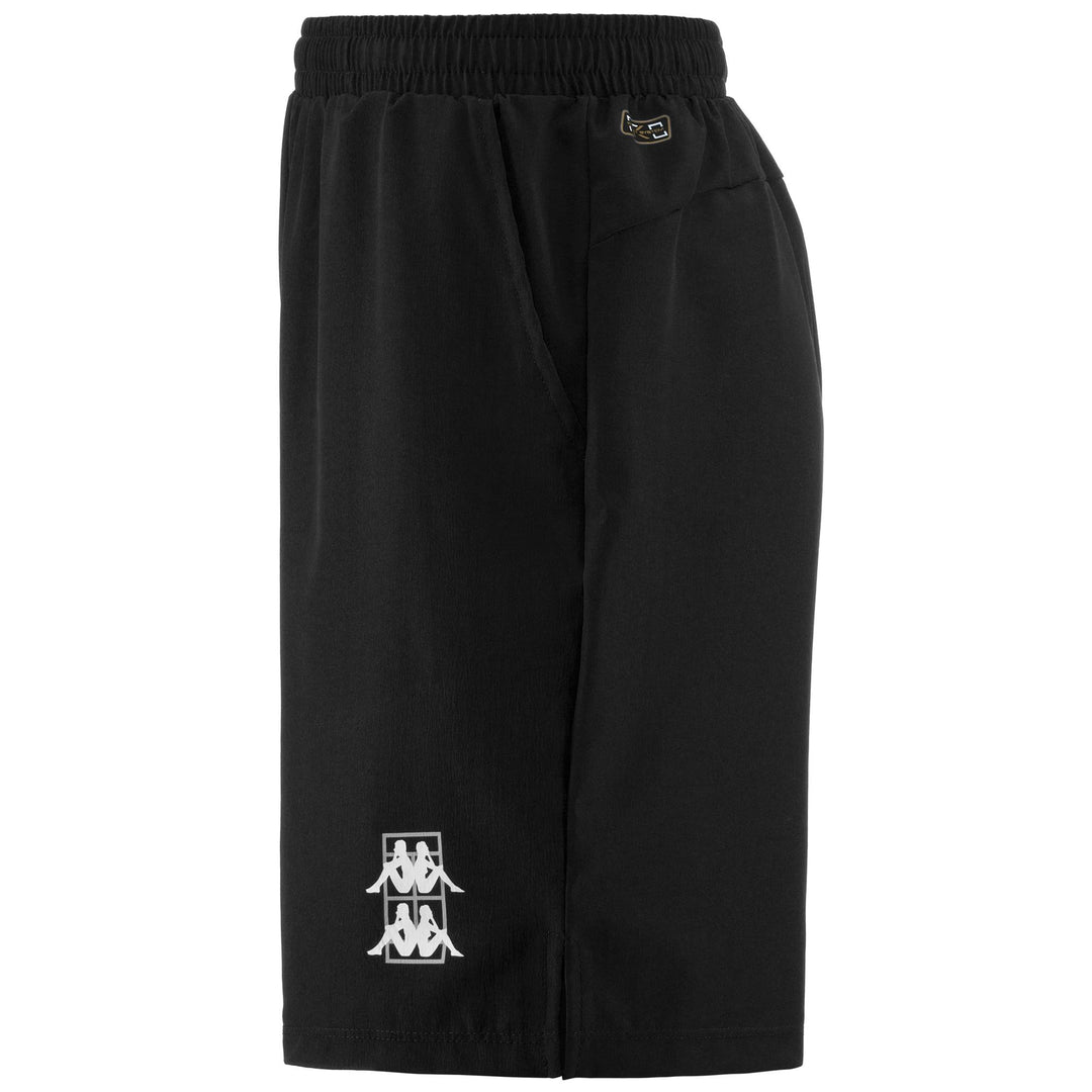 Shorts Man KOMBAT PADEL DIVIOLO Sport  Shorts BLACK - GREY BEAUTY Dressed Back (jpg Rgb)		