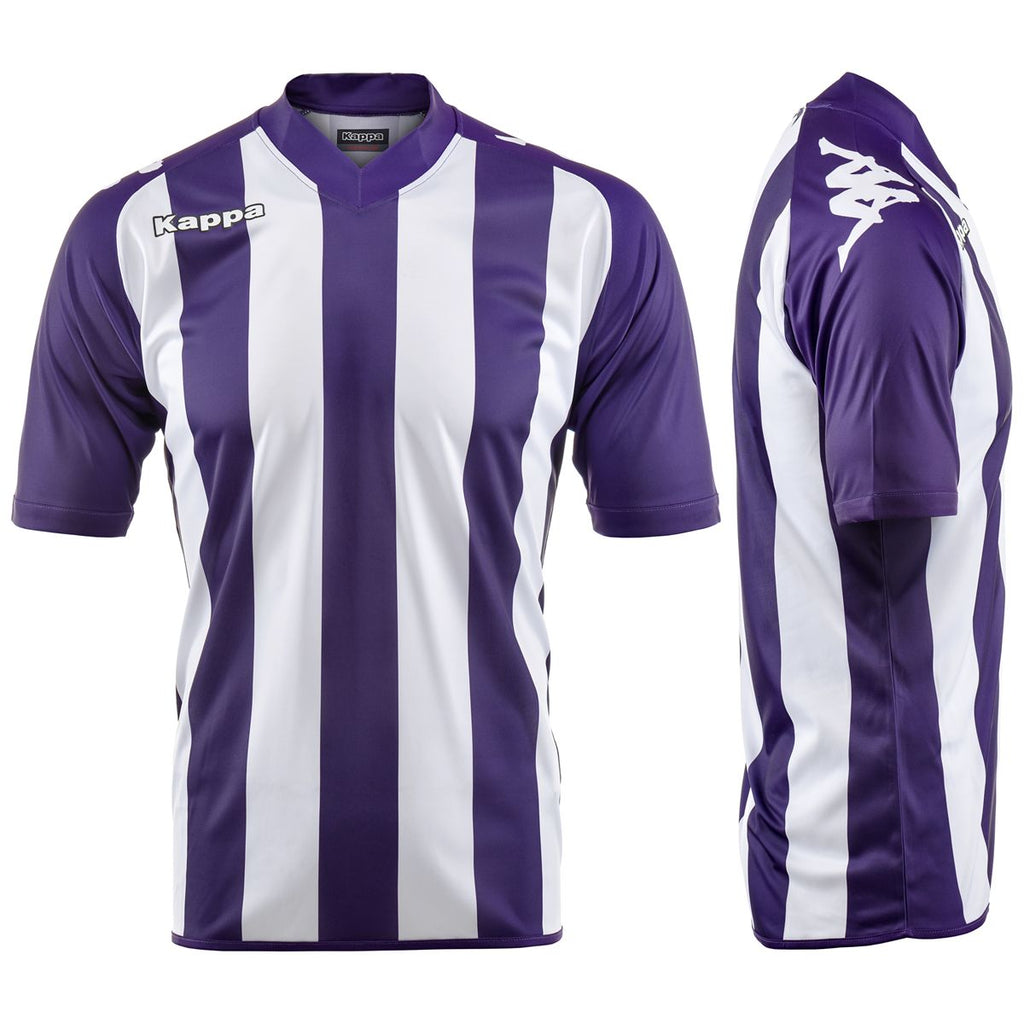 Active Jerseys Man KAPPA4SOCCER VIGNES Shirt DARK PURPLE WHITE